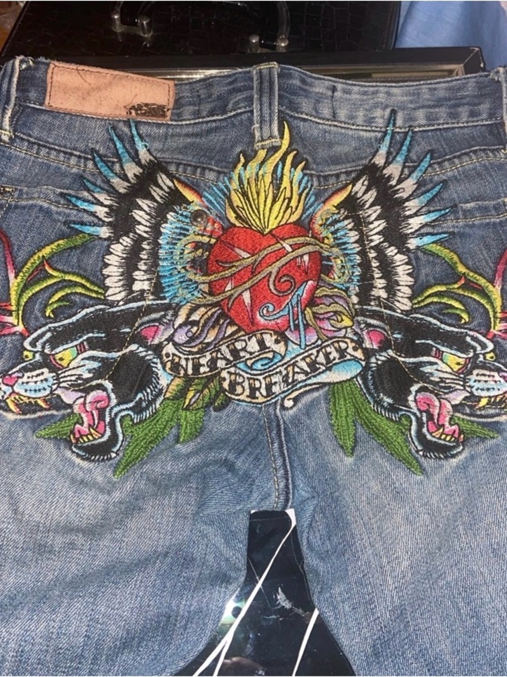 Christian Audigier (HARD TO FIND) Heart breaker Jeans size 27/34